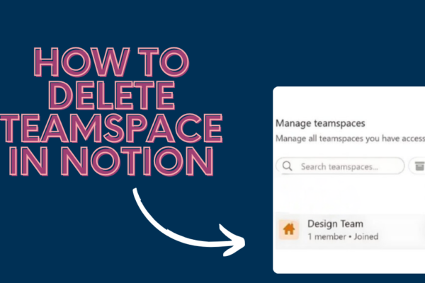 delete teamspace in notion