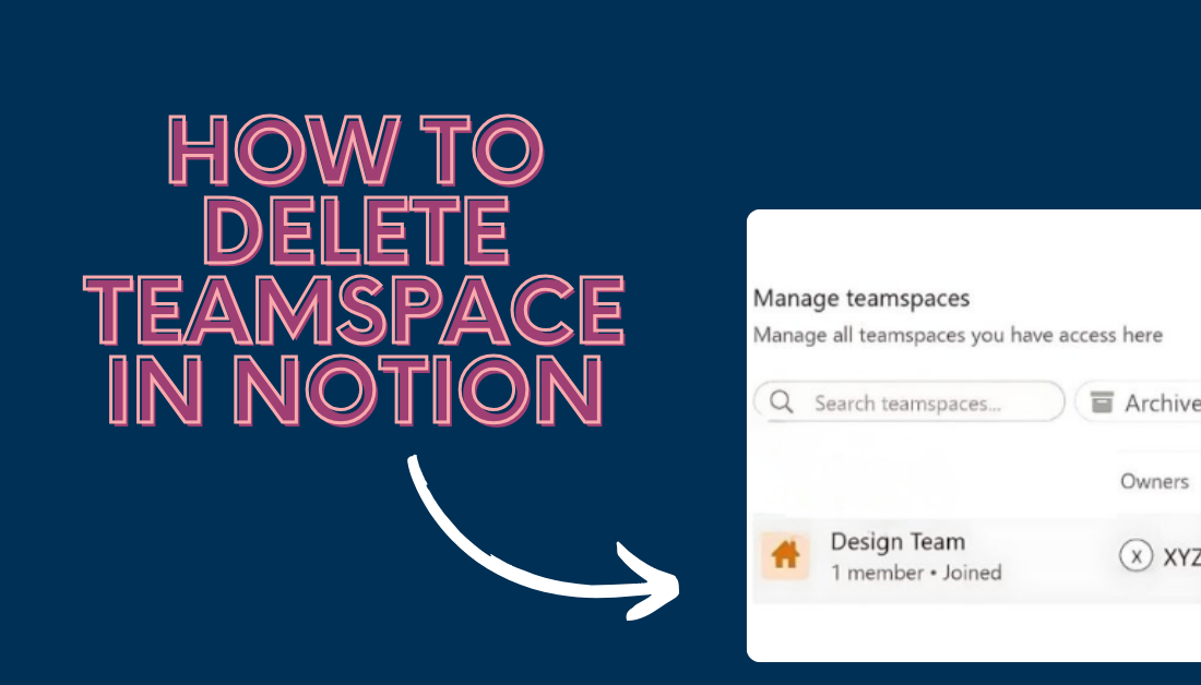 delete teamspace in notion